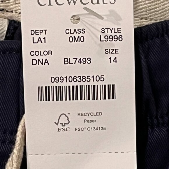 Crewcuts Navy Boys Shorts Size 14 NWT Style L9996 Summer Classic - Picture 8 of 8